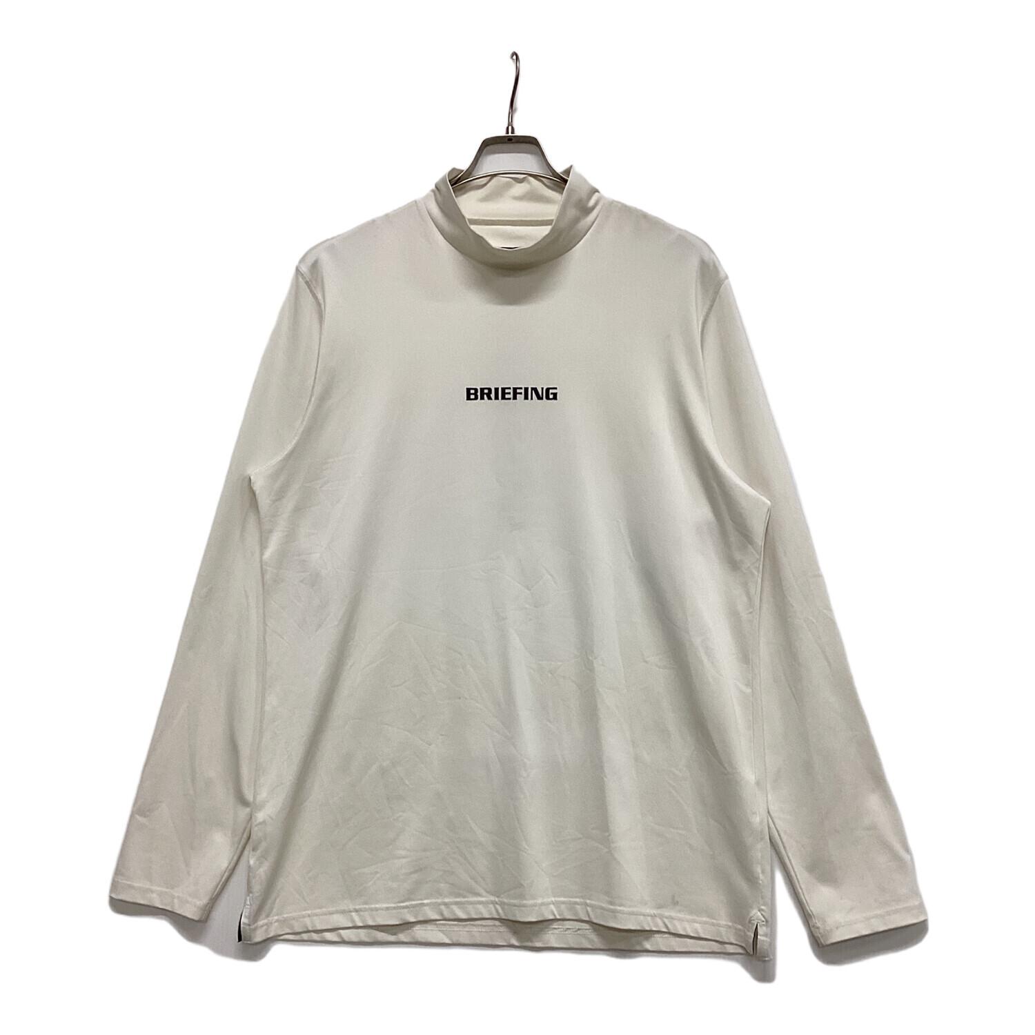 BRIEFINGブリーフィングゴルフ　トップス　モックネック　ホワイト　Ｌサイズ BRIEFINGブリーフィングゴルフ トップス モックネック ホワイト