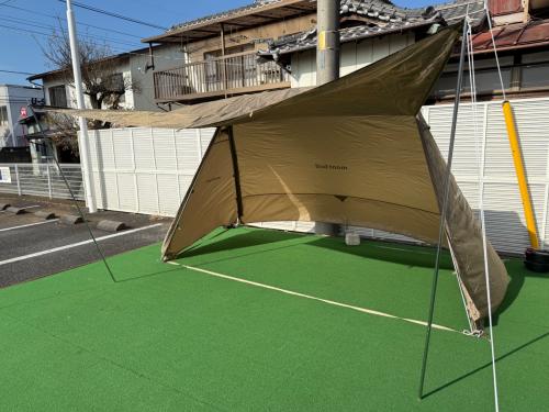 mont-bell (モンベル) パップテント タン 1122746 マルチシェードM 360×160×150㎝ 1～2人用