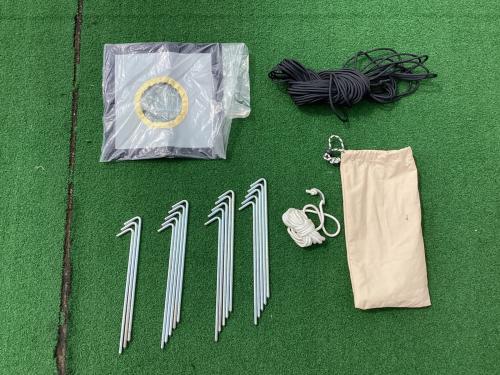 POMOLY (ポモリー) レクタタープ 煙突穴付き ハンモック向けタープ ハンモックTCタープ 445×445㎝ 2～3人用 TC素材