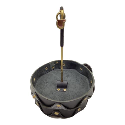 GRIND RODGE 収納ケース レザー 生刷り使用 グラインドロッヂ ボアブレザーワークショップ 希少品 Boab leather works モスキートコイルケース真鍮スタンドセット