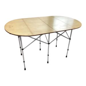 Snow peak (スノーピーク) アウトドアテーブル LV-31 シナベニア ナチュラル フォールディングテーブル オーバル