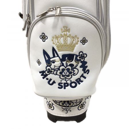M U SPORTS (エムユウスポーツ) キャディバッグ ホワイト 703Q6122 9.0