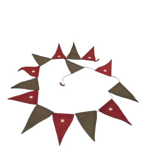 Snow peak (スノーピーク) アウトドア雑貨 雪峰祭 レッド×ブラウン 廃盤 フラッグガーランド