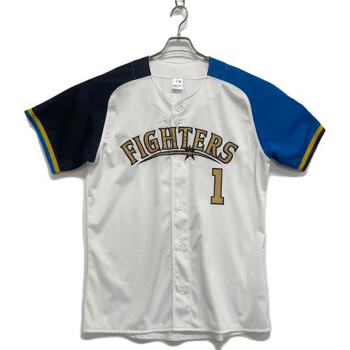 北海道日本ハムファイターズ (ホッカイドウニッポンハムファイターズ) 応援グッズ SIZE L ホワイト 【1】新庄剛志 20周年記念刺繍ワッペン付き @ ユニフォーム HOKKAIDO 20th メモリアルレプリカユニフォーム