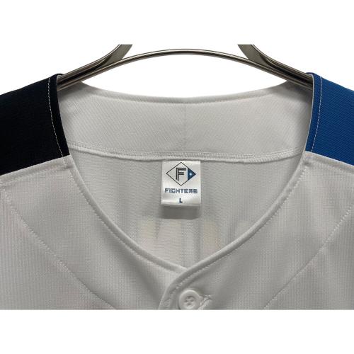 北海道日本ハムファイターズ (ホッカイドウニッポンハムファイターズ) 応援グッズ SIZE L ホワイト 【1】新庄剛志 20周年記念刺繍ワッペン付き @ ユニフォーム HOKKAIDO 20th メモリアルレプリカユニフォーム