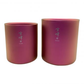 Snow peak (スノーピーク) アウトドア食器 H450/H300セット 限定カラー:ピンク 希少品 Land Station Harajuku限定 TW-123HJ/TW-122HJ 原宿限定スタッキングマグ雪峰セット 未使用品