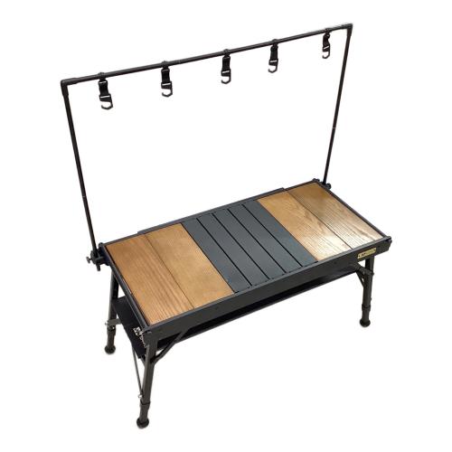 WAQ (ワック) アウトドアテーブル ブラック×ウッド Multi Low Table-S