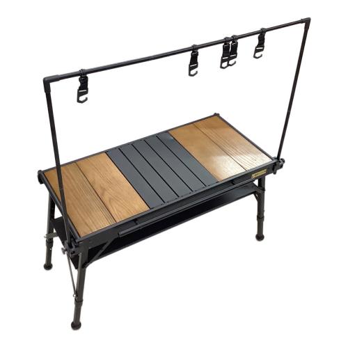 WAQ (ワック) アウトドアテーブル ブラック×ウッド Multi Low Table-S