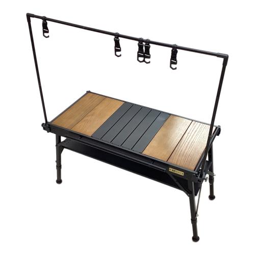 WAQ (ワック) アウトドアテーブル ブラック×ウッド Multi Low Table-S