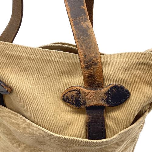 FILSON (フィルソン) 収納ケース レザーハンドル ジッパー無し タンカラー オープントートバッグ