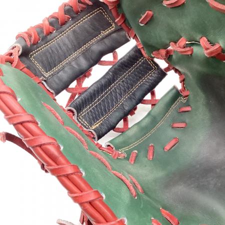 MUJI GLOVE 軟式グローブ グリーン×レッド×ブラック ファーストミット