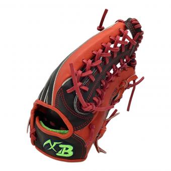 AXF (アクセフ) 軟式グローブ ブラック×レッド BELGARD バランスコンディショナーグローブ 外野用
