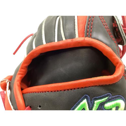 AXF (アクセフ) 軟式グローブ ブラック×レッド BELGARD バランスコンディショナーグローブ 外野用