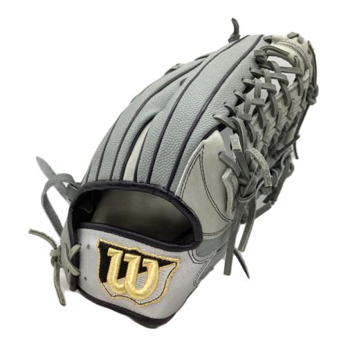 Wilson (ウィルソン) 軟式グローブ グレー プロストックレザー/DUALテクノロジー オーダーグラブ 外野用
