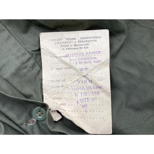 ポーランド軍 ソロテント ポール付属無し ポンチョテントシート サイズ2 1～2人用