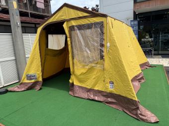 OGAWA (オガワ) ロッジテント イエロー×ブラウン 2525 オーナーロッジ エクセレントタイプ25 約350×400×205cm 3～5人用 TC素材