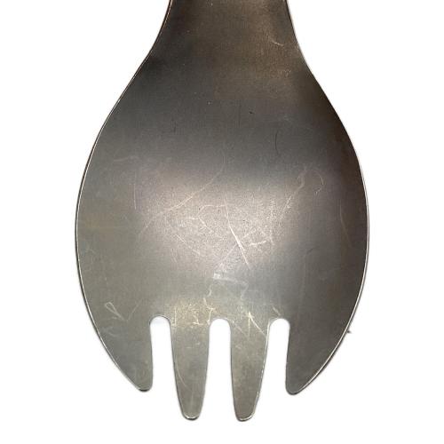 Snow peak (スノーピーク) アウトドア食器 廃盤品 チタン先割れスプーン ショート