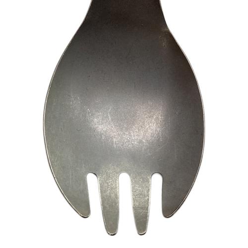 Snow peak (スノーピーク) アウトドア食器 廃盤品 チタン先割れスプーン ショート