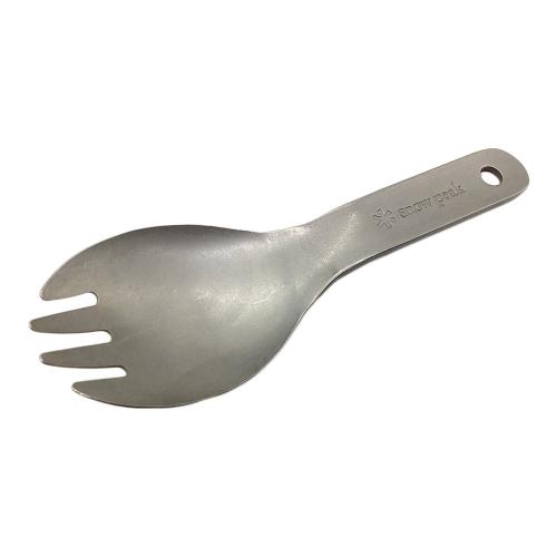 Snow peak (スノーピーク) アウトドア食器 廃盤品 チタン先割れスプーン ショート