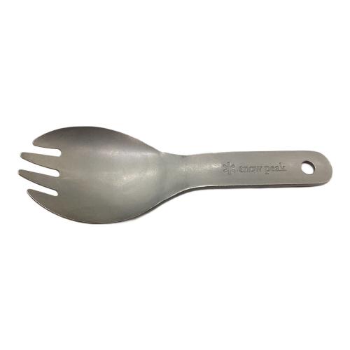 Snow peak (スノーピーク) アウトドア食器 廃盤品 チタン先割れスプーン ショート