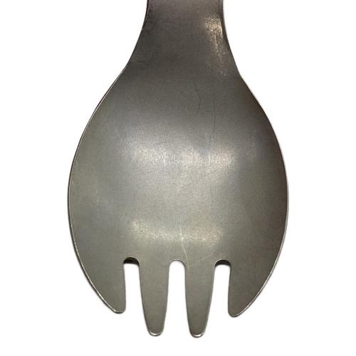 Snow peak (スノーピーク) アウトドア食器 廃盤品 チタン先割れスプーン ショート