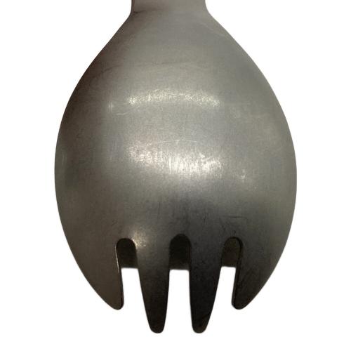 Snow peak (スノーピーク) アウトドア食器 廃盤品 チタン先割れスプーン ショート