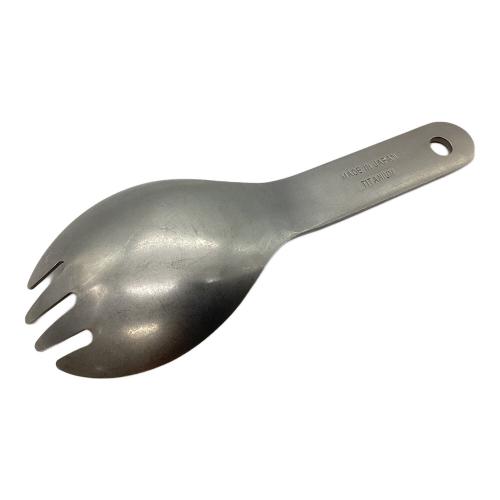 Snow peak (スノーピーク) アウトドア食器 廃盤品 チタン先割れスプーン ショート