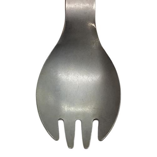 Snow peak (スノーピーク) アウトドア食器 廃盤品 チタン先割れスプーン ショート