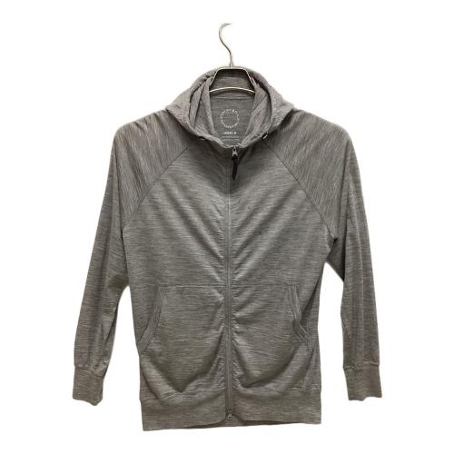 山と道 (ヤマトミチ) トレッキングウェア(シャツ) ユニセックス SIZE M グレー メリノウールフーディー フルジップパーカー 国内代理店表記 有