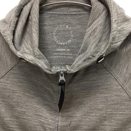 山と道 (ヤマトミチ) トレッキングウェア(シャツ) ユニセックス SIZE M グレー メリノウールフーディー フルジップパーカー 国内代理店表記 有