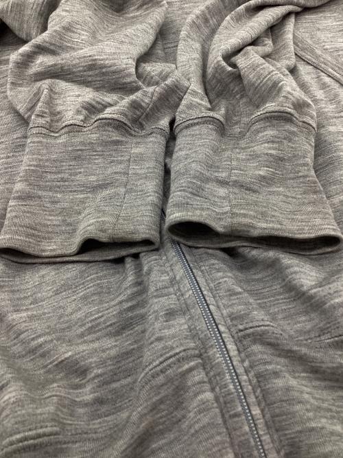 山と道 (ヤマトミチ) トレッキングウェア(シャツ) ユニセックス SIZE M グレー メリノウールフーディー フルジップパーカー 国内代理店表記 有