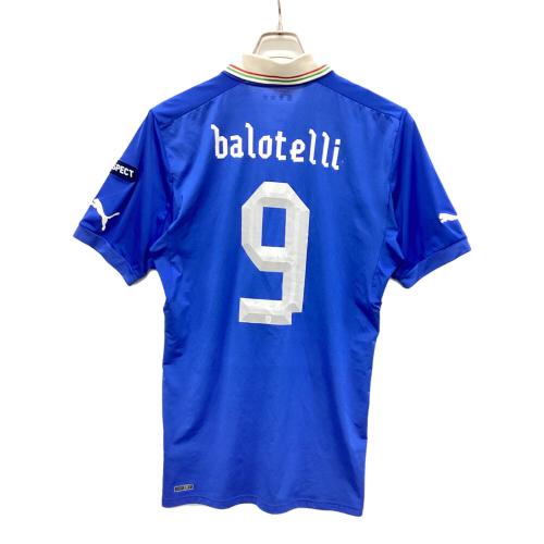 イタリア代表 サッカーユニフォーム メンズ SIZE L ブルー 11/12 ホーム半袖レプリカ オーセンティック【9】バロテッリ 740354