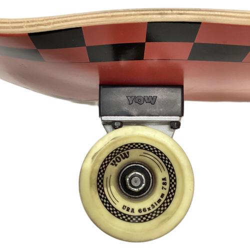 YOW (ヤウ) スケートボード オレンジ×ブラック LA JOLLA 35 サーフスケート 木製
