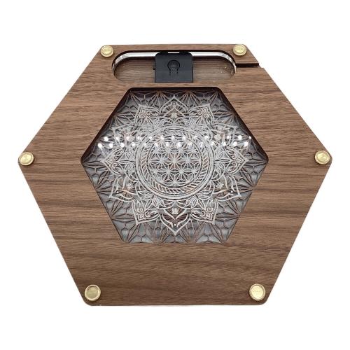 アサガラワークス アウトドア食器 ウォールナット LED麻柄コースター