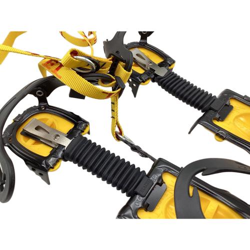 GRIVEL (グリベル) 10本爪アイゼン ブラック×イエロー バンド式 クロモリ