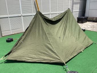 US軍 (ユーエスグン) ソロテント パップテント オリーブ シェルターハーフ2枚セット 1～2人用