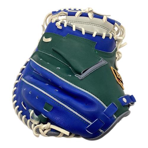 ZETT (ゼット) 軟式グローブ 約32cm ブルー×グリーン ケース付 @ プロステイタス BRC PRO キャッチャーミット BRC PRO