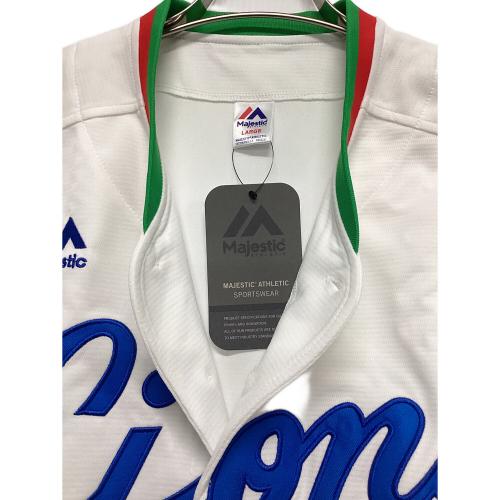 埼玉西武ライオンズ (サイタマセイブライオンズ) 応援グッズ ホワイト Majestic ユニフォーム 黄金時代復刻ユニフォーム JM08-SL-9002-WH-LG 未使用品