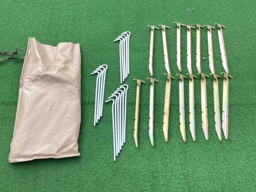 CanvasCamp (キャンバスキャンプ) モノポールテント メッシュヤブレ・レインフライシーム浮き有 500 ULTIMATE PRO TECH 約500×500×300㎝ 7～8人用 程度B 程度B スカートなし