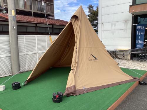 tentmark DESIGNS (テンマクデザイン) モノポールテント TM-CT2BS サーカスTC サンド 約420×420×280(h)cm 2～4人用 程度B 程度B スカートあり(焦げ跡有) TC素材