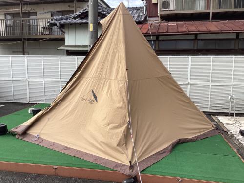 tentmark DESIGNS (テンマクデザイン) モノポールテント TM-CT2BS サーカスTC サンド 約420×420×280(h)cm 2～4人用 程度B 程度B スカートあり(焦げ跡有) TC素材