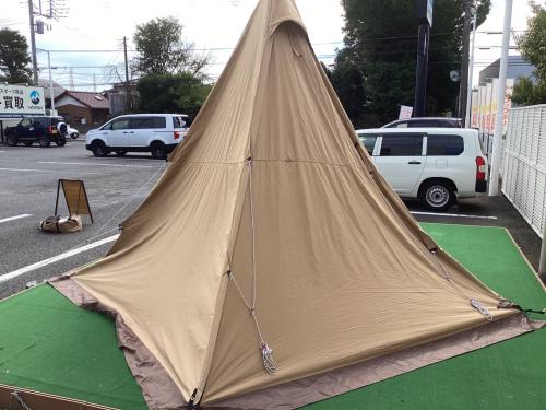 tentmark DESIGNS (テンマクデザイン) モノポールテント TM-CT2BS サーカスTC サンド 約420×420×280(h)cm 2～4人用 程度B 程度B スカートあり(焦げ跡有) TC素材