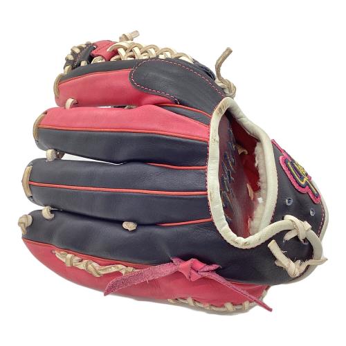 久保田スラッガー (クボタスラッガー) 硬式グローブ 約30cm ブラック×ピンク 土手紐欠品・刺繍有 @ スペシャルオーダー 内野用