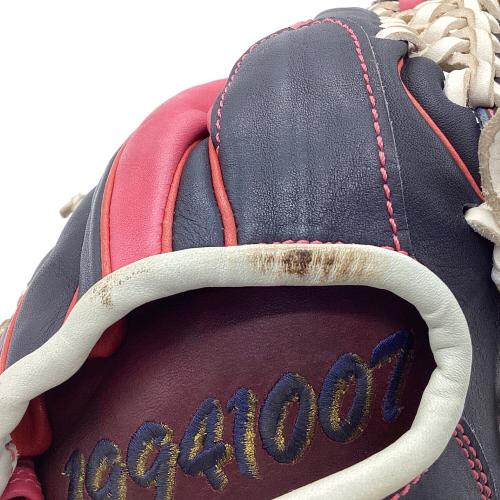 久保田スラッガー (クボタスラッガー) 硬式グローブ 約30cm ブラック×ピンク 土手紐欠品・刺繍有 @ スペシャルオーダー 内野用