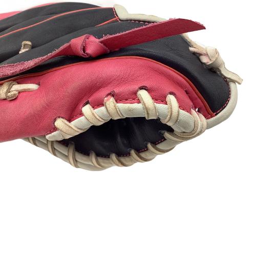 久保田スラッガー (クボタスラッガー) 硬式グローブ 約30cm ブラック×ピンク 土手紐欠品・刺繍有 @ スペシャルオーダー 内野用
