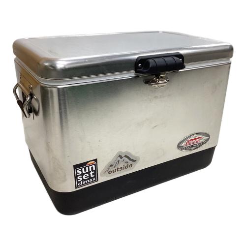 美品‼️☆Coleman MODEL 335-200 純正スチールケース☆ Coleman (コールマン) クーラーボックス 51L シルバー 6150 6155