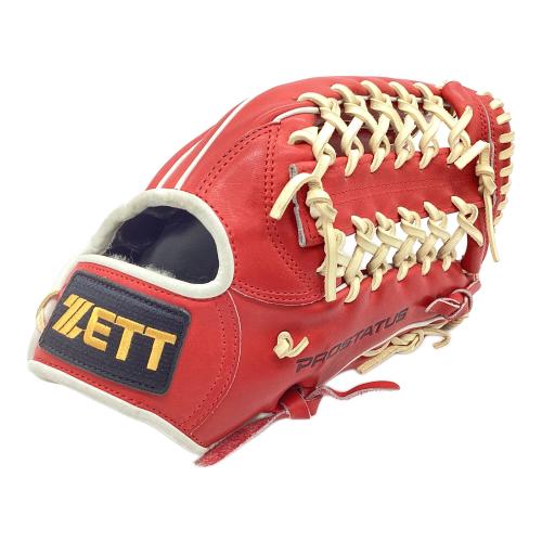 ZETT (ゼット) 軟式グローブ 約31cm レッド プロステイタス オーダー 外野用 BRGPRO