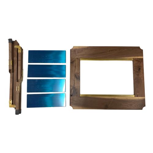 OLD MOUNTAIN (オールドマウンテン) アウトドアテーブル ブラウン×ゴールド IGT規格 NORAs NORAs フレーム ウォールナット