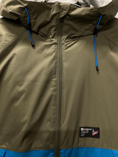 MUNSING WEAR (マンシングウェア) ゴルフウェア(トップス) メンズ SIZE 3L オリーブ×ブルー スケルトンリップストップフライトジャケット アウター MGMRJK01W