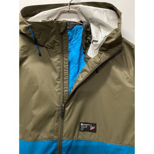 MUNSING WEAR (マンシングウェア) ゴルフウェア(トップス) メンズ SIZE 3L オリーブ×ブルー スケルトンリップストップフライトジャケット アウター MGMRJK01W